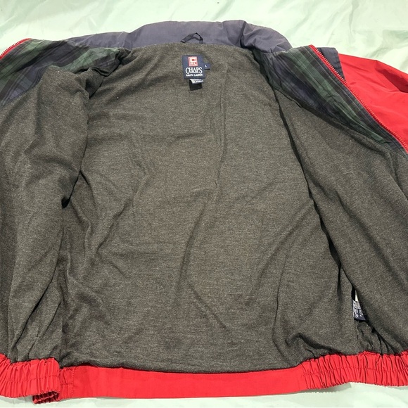 VTG 90s Chaps Ralph Lauren Jacket Mens Sz:L Red Blue Hooded Windbreaker Full Zip - Picture 9 of 13
